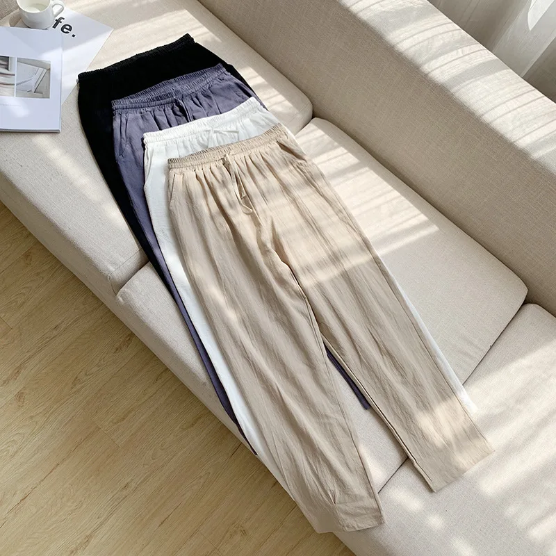 

Pants spring new summer cotton and linen casual harem loose nine points women's pants BG009, Photo