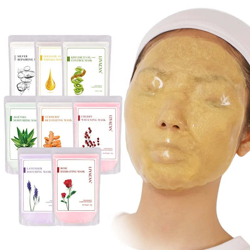 

Beauty Salon Supply 1KG Jelly Face Mask Anti Aging Wrinkle DIY Peel-off Soft Facial Mask Rose Petal Jellymask Powder