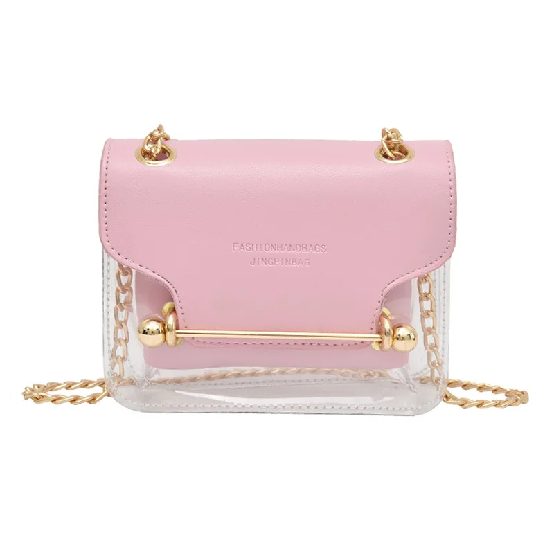 

Wholesale Tot Sale Fashion Women Transparent PVC Wallet Messenger One Shoulder Small Square Bag Lady Jelly Wallet Handbag 2021