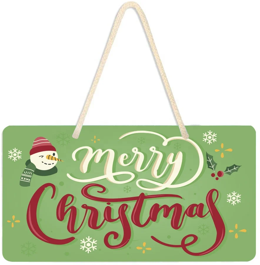 

Amazon Top Seller Hot Sale Merry Christmas door sign PVC Custom Door Sign for Front Door Decors