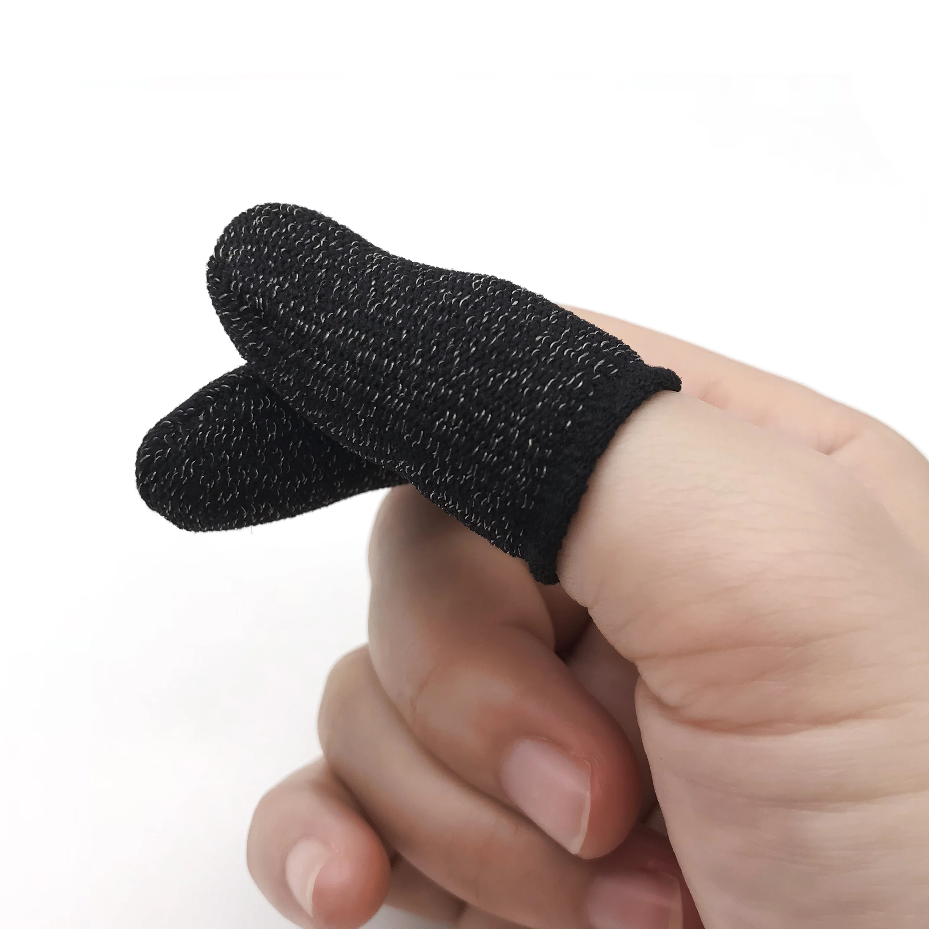 

High quality Mobile Game Touch Screen Anti-Sweat Sensitive carbon fiber gaming Finger Sleeve Tips Cots Gloves, Custom colors