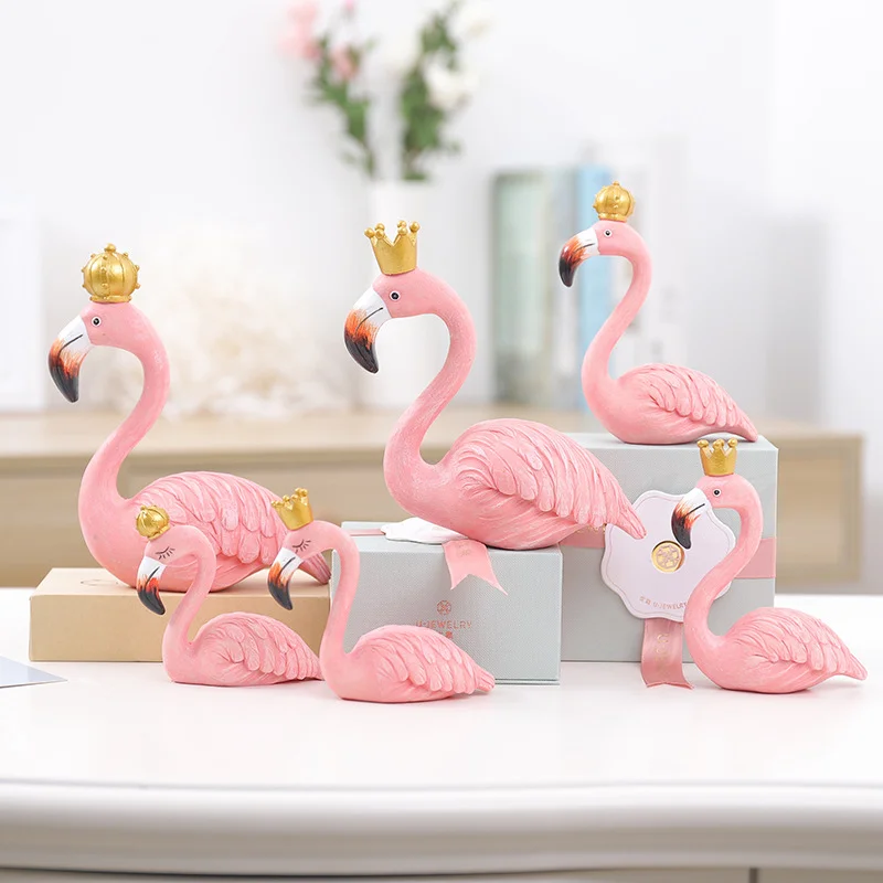 

Cake decorations birthday gifts flamingo resin crafts furnishings nordic ins flamingo ornaments home decor accessories, Gold