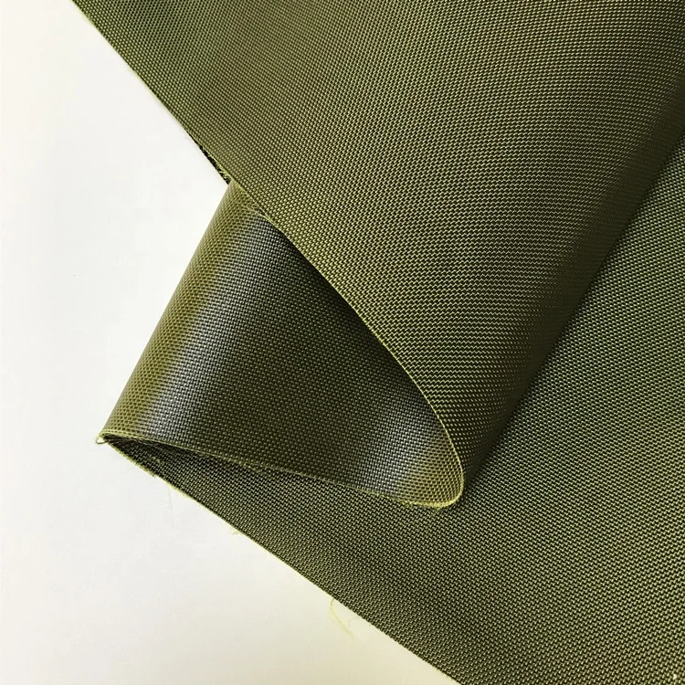 High Tensile Strength Fabric Waterproof Pu Coated Army Green 1000d