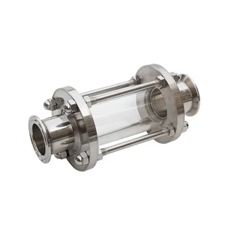 Sanitary Tubular/ Inline Stainless Steel Sight Glass With Glass Tube ...