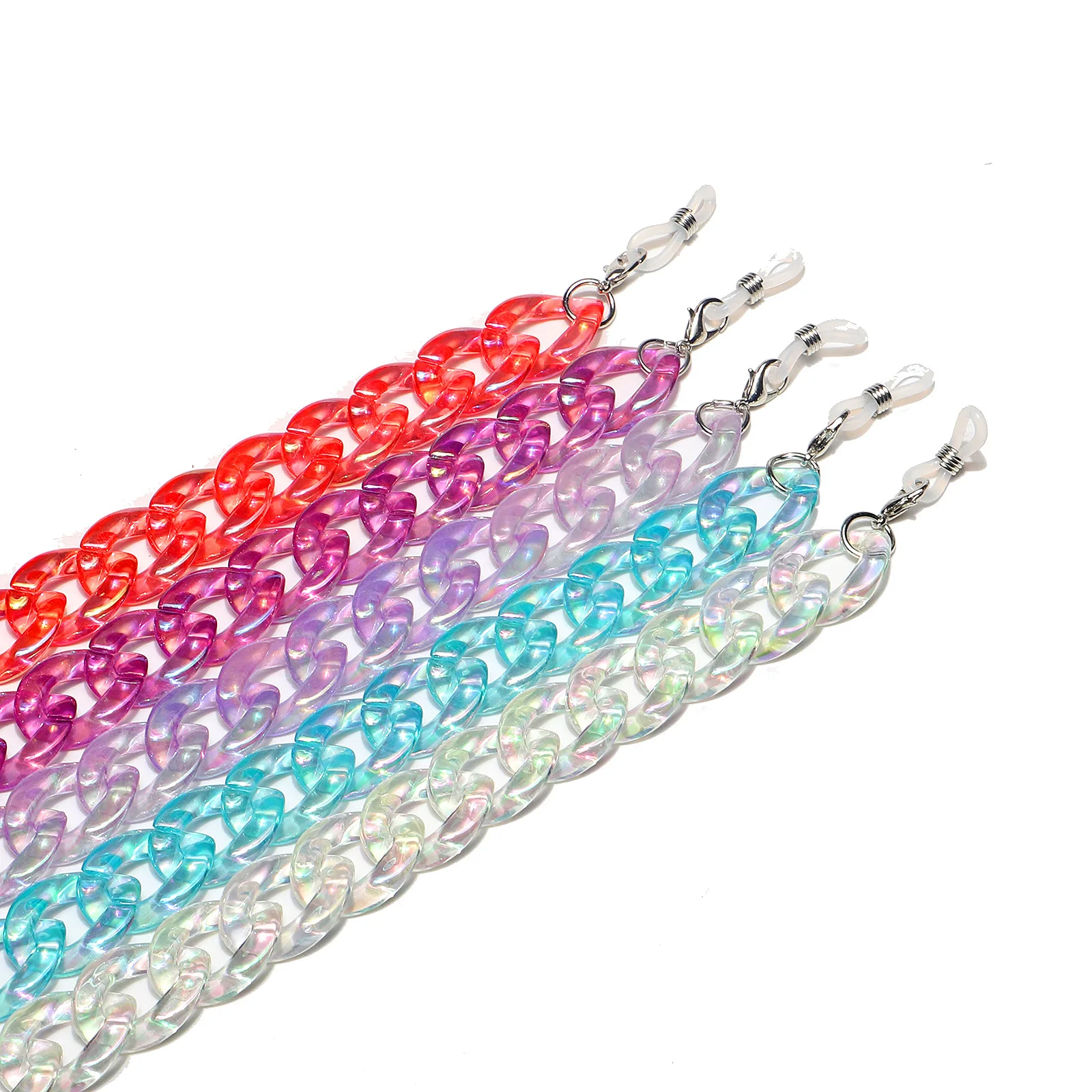 

Hanging Plastic Transparent Acrylic Sun Facemask Holder Neck Glasses Chain Sunglasses Eye Glass Cord Strap For Eyeglass