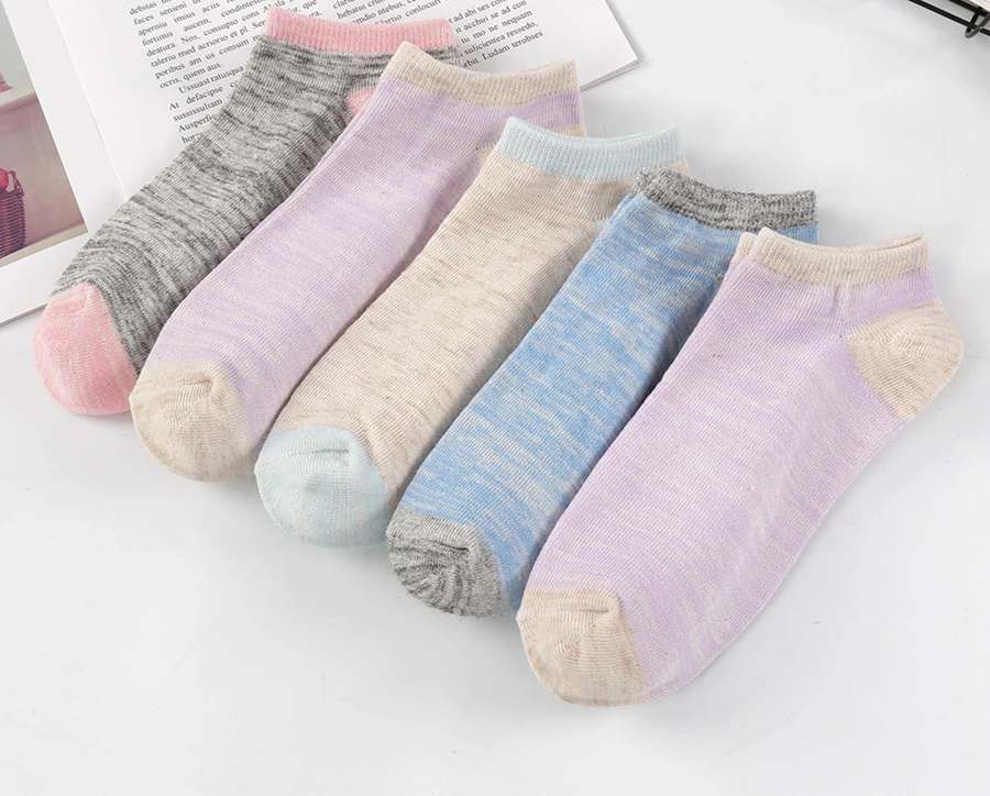 

Women Soft Comfortable Short Colorful Style Cotton Colored Ladies Cheap Sock Womens Socks Ankle Socks, Picture