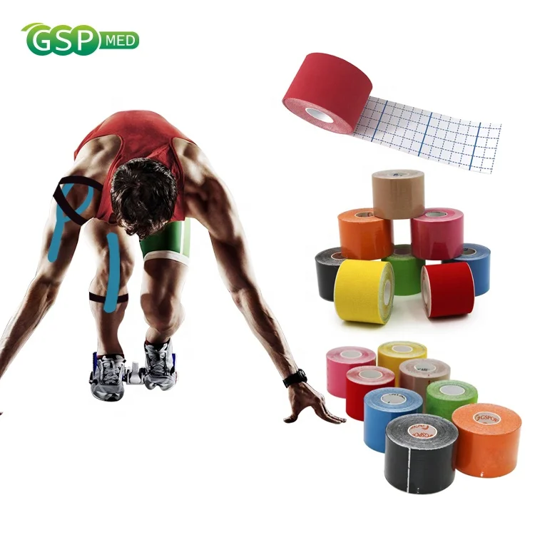 

US market Best sale 5cm*5m gift box cotton sport Kinesiology K tape Muscle Sports Adhesive Tape, 15 colors