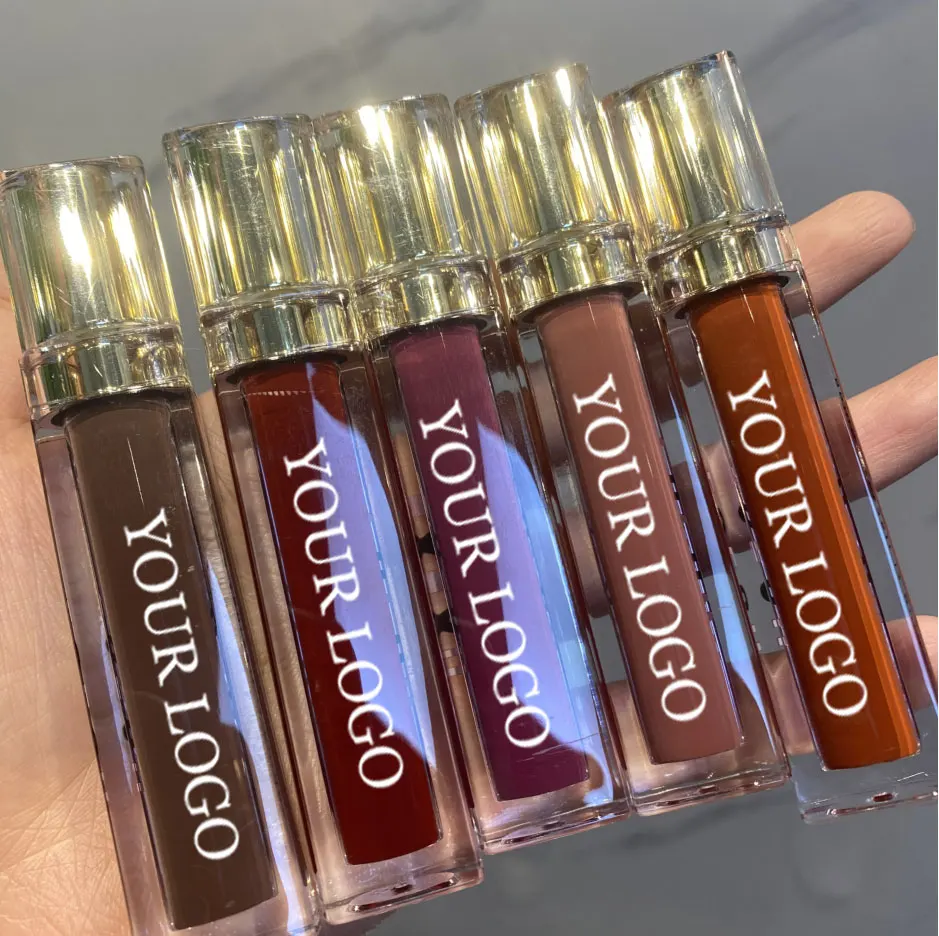 

Factory price 7 Colors Shimmer Liquid Lip Gloss Private Label Custom Logo Shiny Glitter Clear Lipgloss