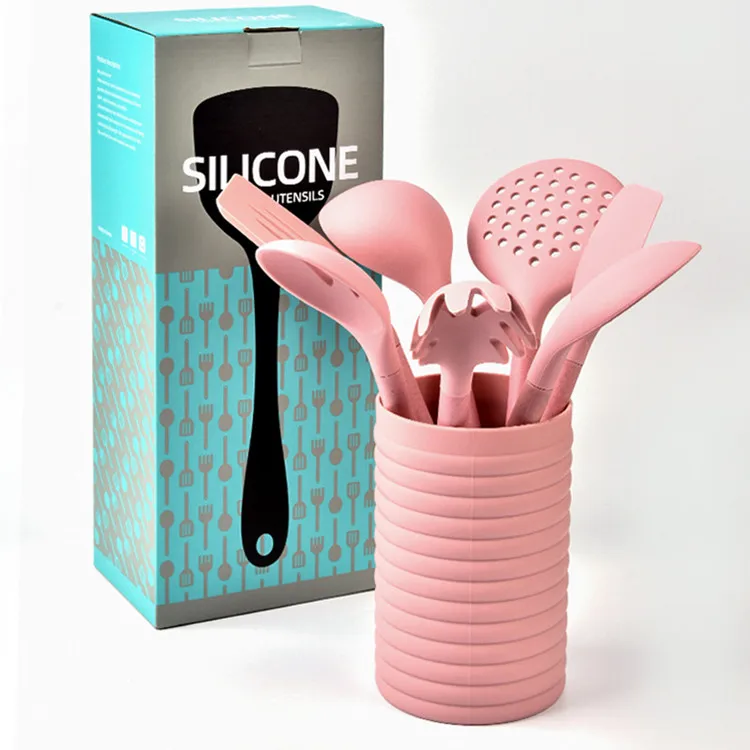 

cute house cute kitchen accessories silicone cozinha silicone kitchen utensil eco ware, Pink