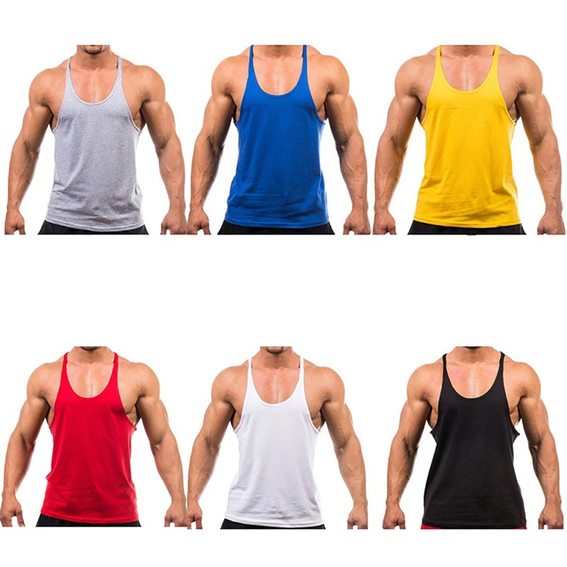 

Men Fitness Muscle Tank Top Summer Casual Sport Vests Sleeveless Tee Vest Men Tank Top Bodybuilding Gym Clothing