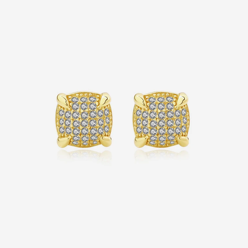 

VIANRLA 925 Sterling Silver Jewelry Stud Earrings Zircon Mini Earring 18k Gold Plated Earring For Women Free Laser Logo