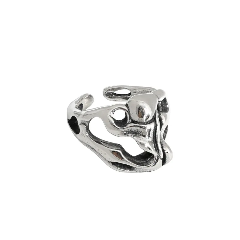 

VIANRLA 925 sterling silver cool design french design rings for women silver color chunky rings