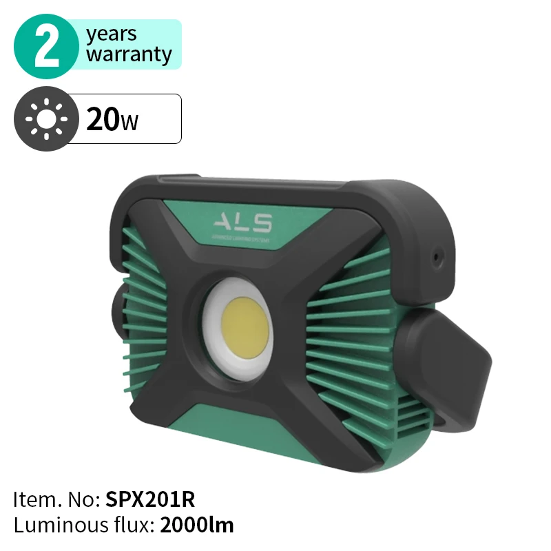 

ALS Rechargeable 2000lm Waterproof Magnetic LED Adjustable High Quality Led Working Construction Flood Light