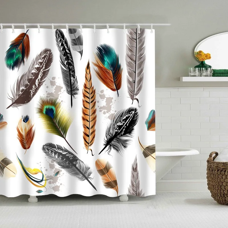 

79*79in 3D polyester waterproof shower curtain digital printing Shower curtain