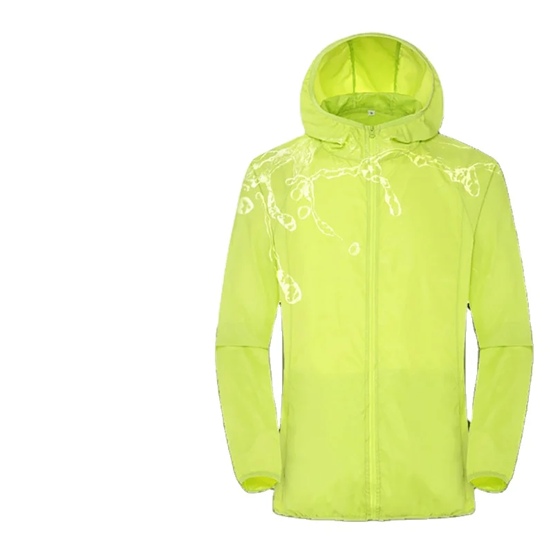 

Camping Rain Jacket Men Women Waterproof Sun Protection Clothing Fishing Hunting Clothes Quick Dry Skin Windbreaker With Pocket, Customized color