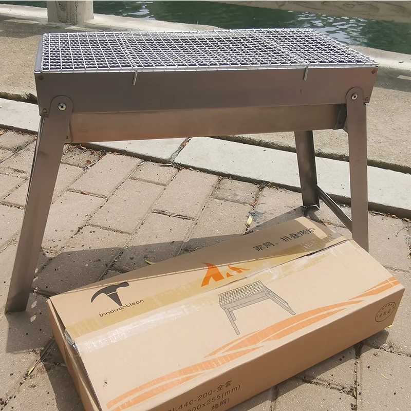 

Factory Direct camping outdoor folding portable steel charcoal barbeque bbq grill