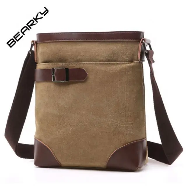

Canvas Causal Outdoor Men Travel Canvas Sling Bag Chest, Black navy green or customized