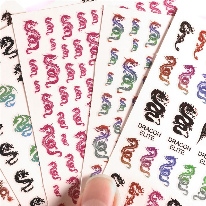 

2020 Hot 3D Designers Decal Nail Stickers Logo Dragon Nail Art Stickers, Picture