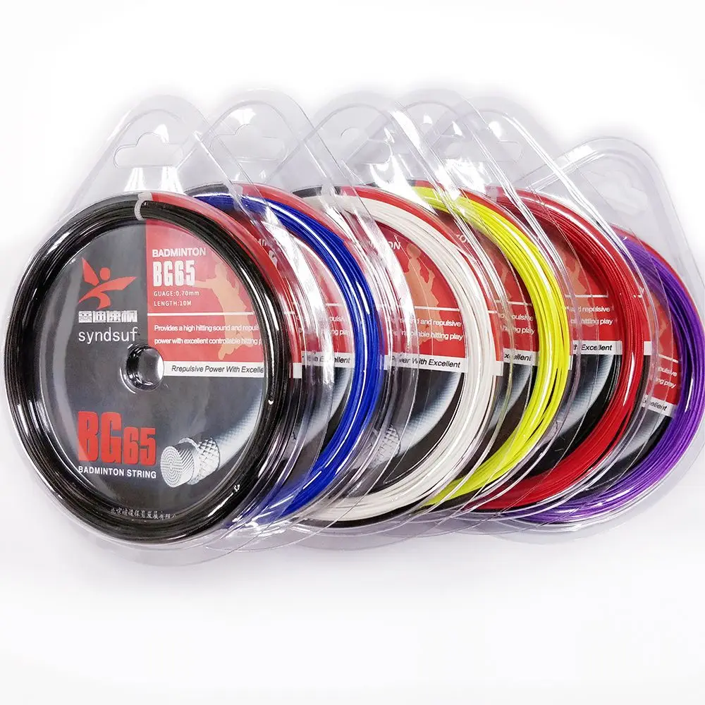 
high tension nylon badminton racket string size 0.7mm racket string 