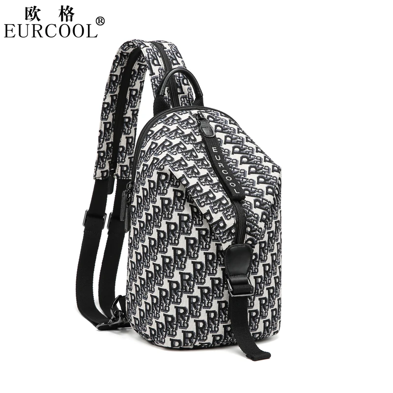 

2021 Eurcool Custom Unisex Single Double Shoulder Knapsack Bag Student Casual Fashion Backpack For Girl, Beige and black