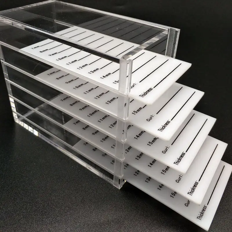 

Acrylic False Eyelashes Organizer Case eyelash display box with 5 Layers eyelash storage box