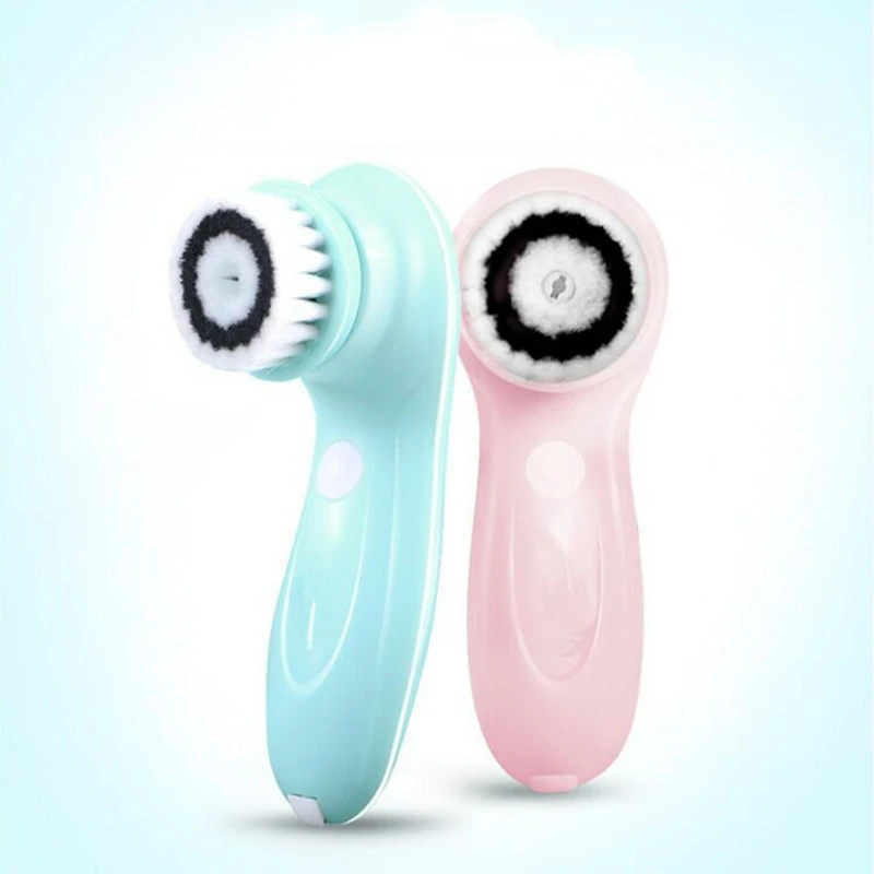 

Portable Electric Exfoliating Silicone Face Brush Spin Facial Washing 3 in 1 Face Cleansing Brush