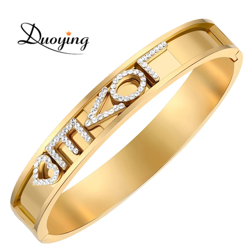 

Stainless Steel Gold Plated Crystal Zircon Symbols Designer Charms for DIY Bracelet Sliding Charm Bangle Bracelets and Charms, Gold/silver/rose gold