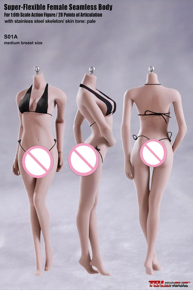 TBLeague S07C 1/6 Female Phicen Seamless Body Model Large Bust Pale Figure Doll for sale online