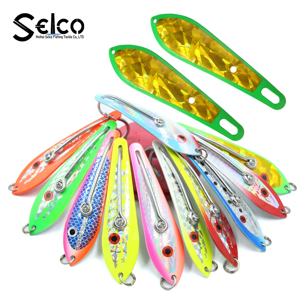 

5INCHES 13 cm trolling spoon all metal lure 316 stainless steel boat fishing big flutter spoon