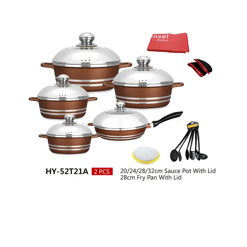 

master class customized cast aluminum granite changwen happycall cookware sets, Customized color