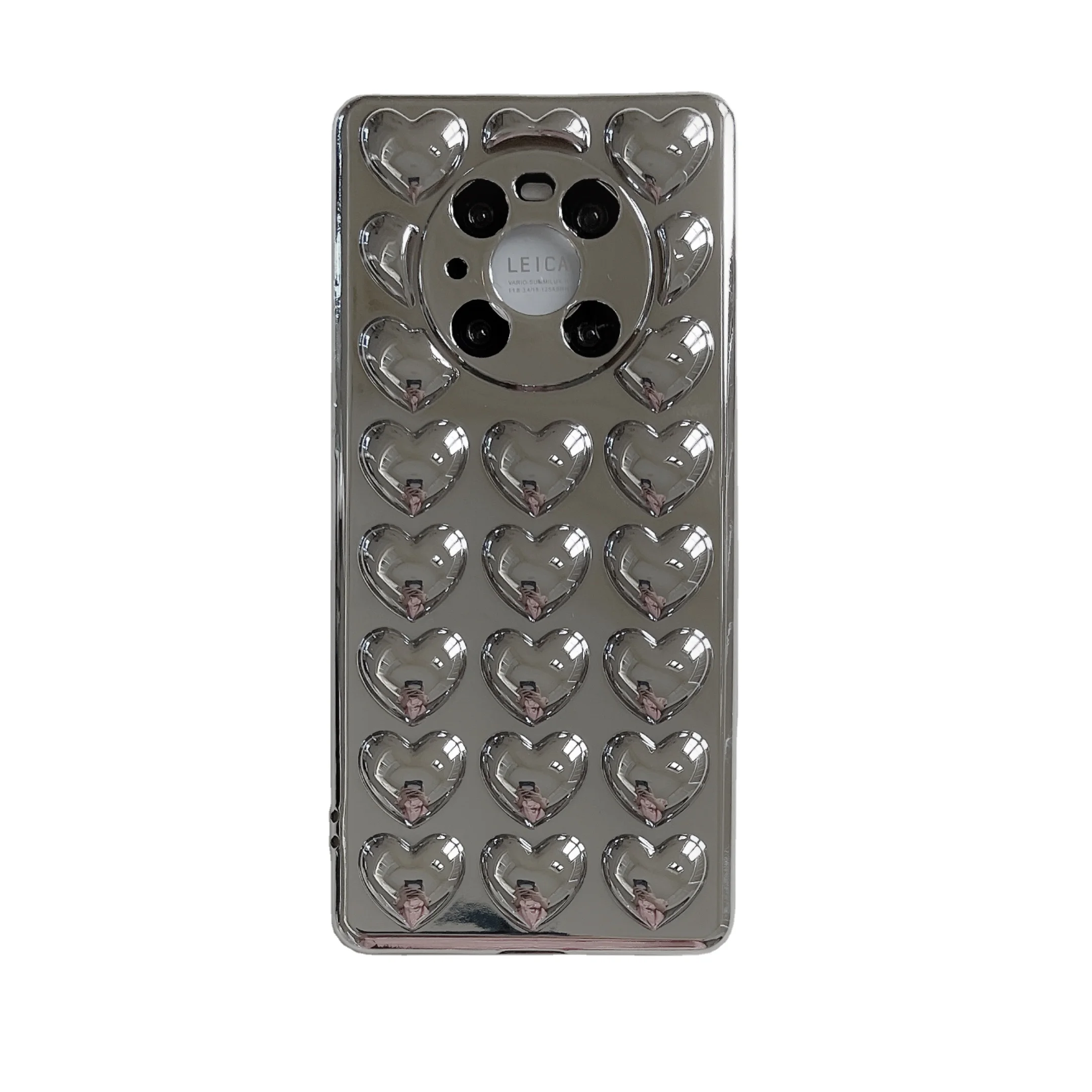 

Electroplate Love Heart TPU Cover Protect Mobile Phone Accessories for For Huawei mate30 pro P40 NOVA 7 se