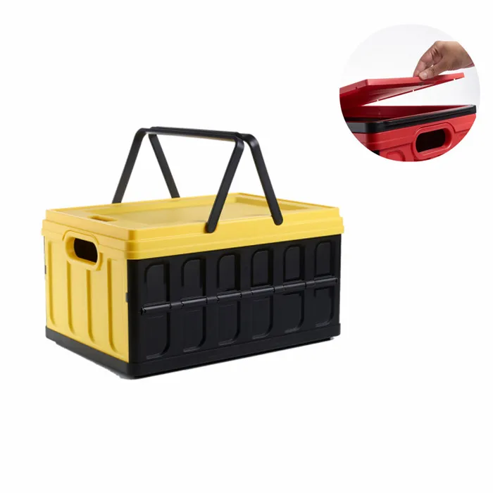 

Collapsible Rolling Crate Foldable Camper storage box Collapsible Rolling Crate with lid