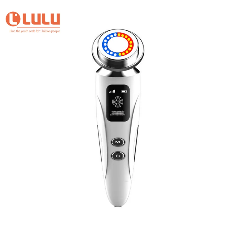 

Lulu Youth, Ion Ultrasonic Wrinkle Remover RF EMS Facial Lifting Massage Face Beauty Device/