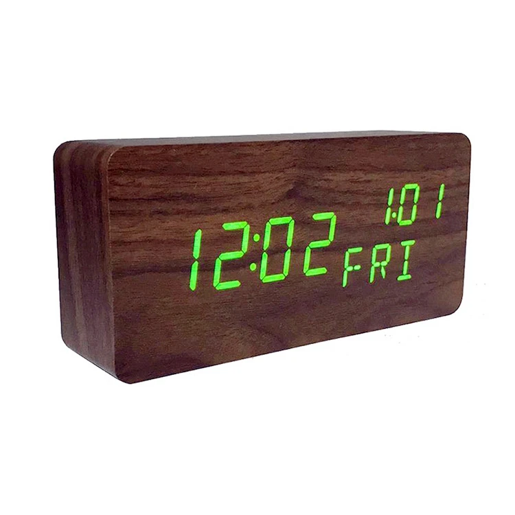 

2021 Led Digital Alarm Clock Wooden Wall Clocks Home Decorative Classic Table Clock