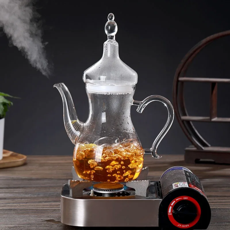 

High temperature resistant transparent Arabic borosilicate glass coffee tea pot, Clear