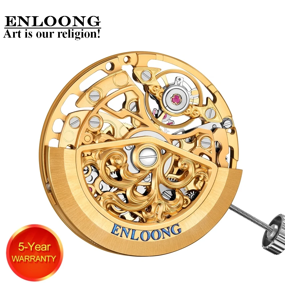 

ENLOONG Luxury Skeleton Mechanical Movement Automatic Long Power 80 Hours OEM Logo ELA0057G 8N24 8N40 Substitute Watch Movement