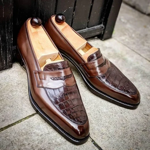 

Men's single shoes spring 2021 new low heel men's shoes 38-48 shallow mouth business single shoes drop shipping, Brown,green,yellow