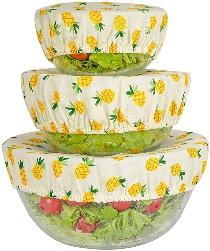 

Reusable Bowl Covers Eco Friendly Casserol Covers Fabric Bread Cotton Proofing Basket Covers Homemade, Customized color