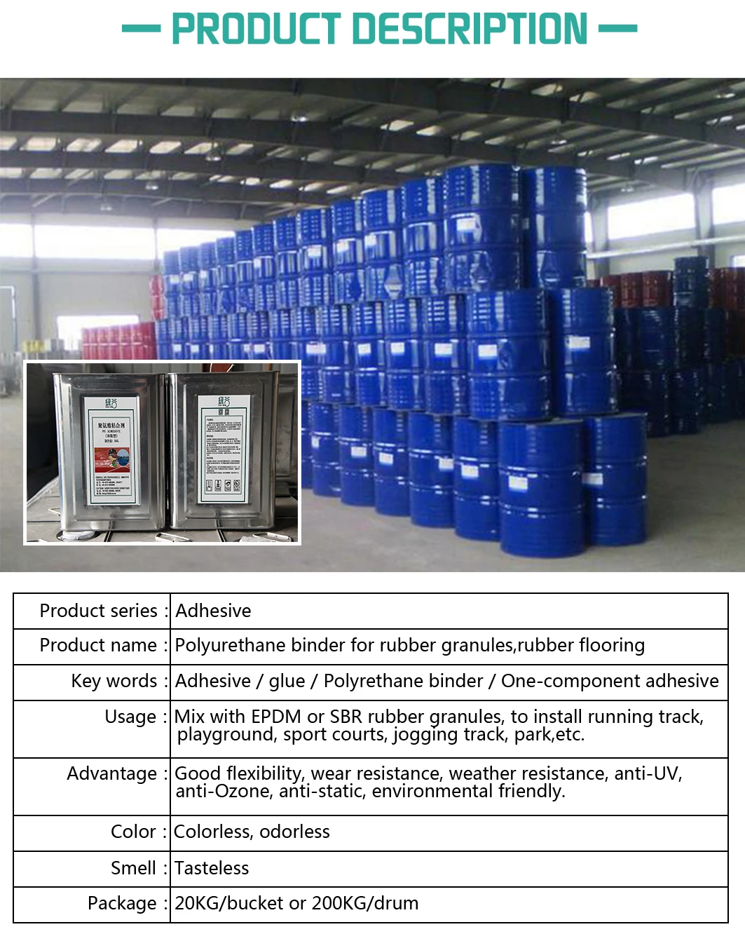 High Quality Rubber Flooring Polyurethane Pu Binder Adhesive For Granules Playground Running Rrack Synthetic Athletic Track Product On Polyurethane Binder For Rubber Granules