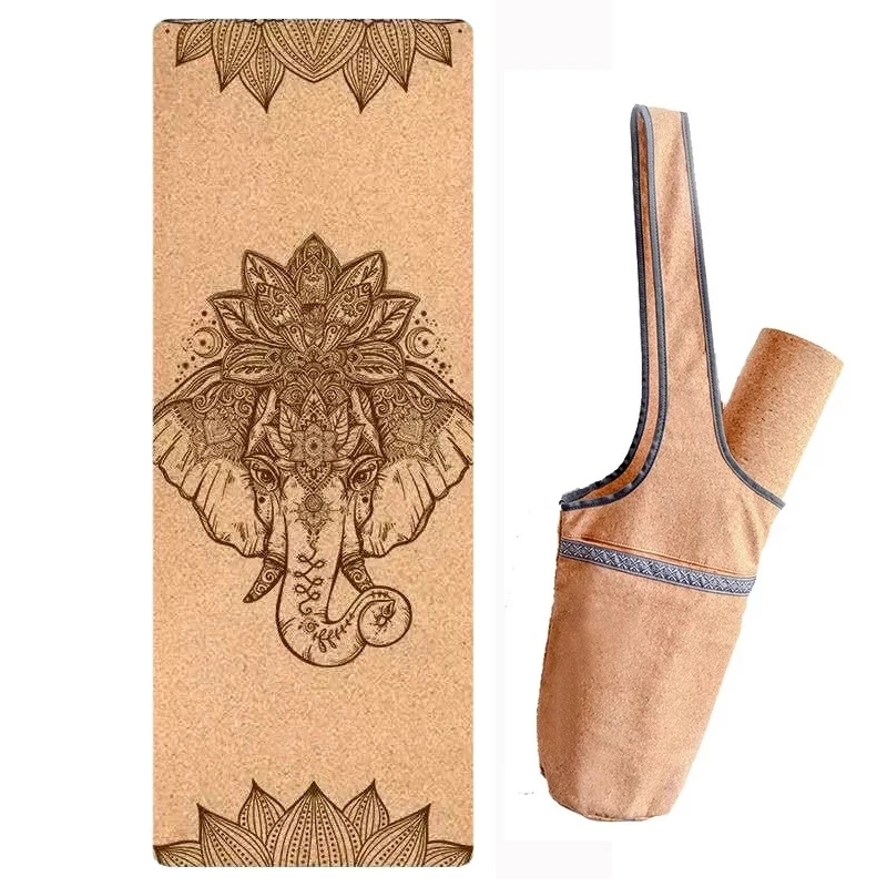 

Customized Yoga Mat Cork TPE Natural 5mm Non-slip Sports Mats Absorb Sweat Odorless for Pilates Gymnastics Sport Indoor carpet