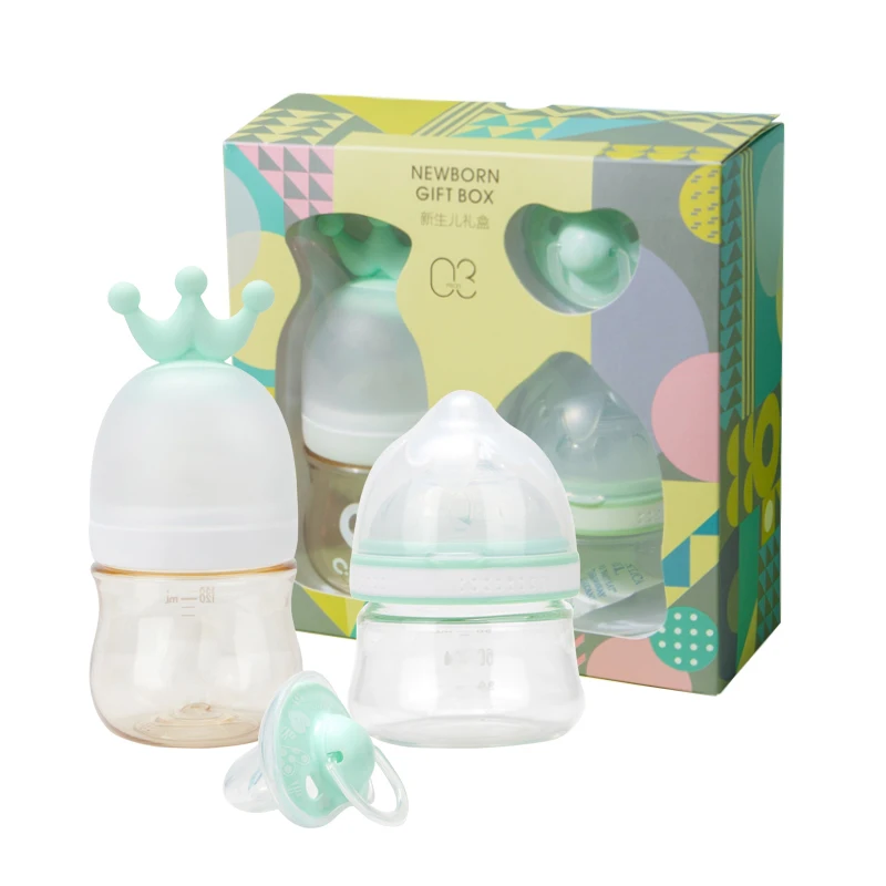 

New arrival  ppsu baby feeding bottle milk bottle newborn baby bottle & pacifier set, Green