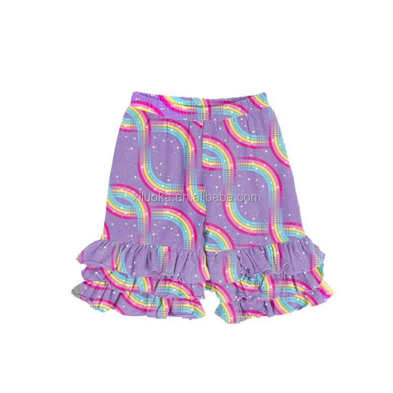 

Online Wholesale Infants and Toddler Pants Summer Rainbow Colors Baby Girls Shorts, Picture