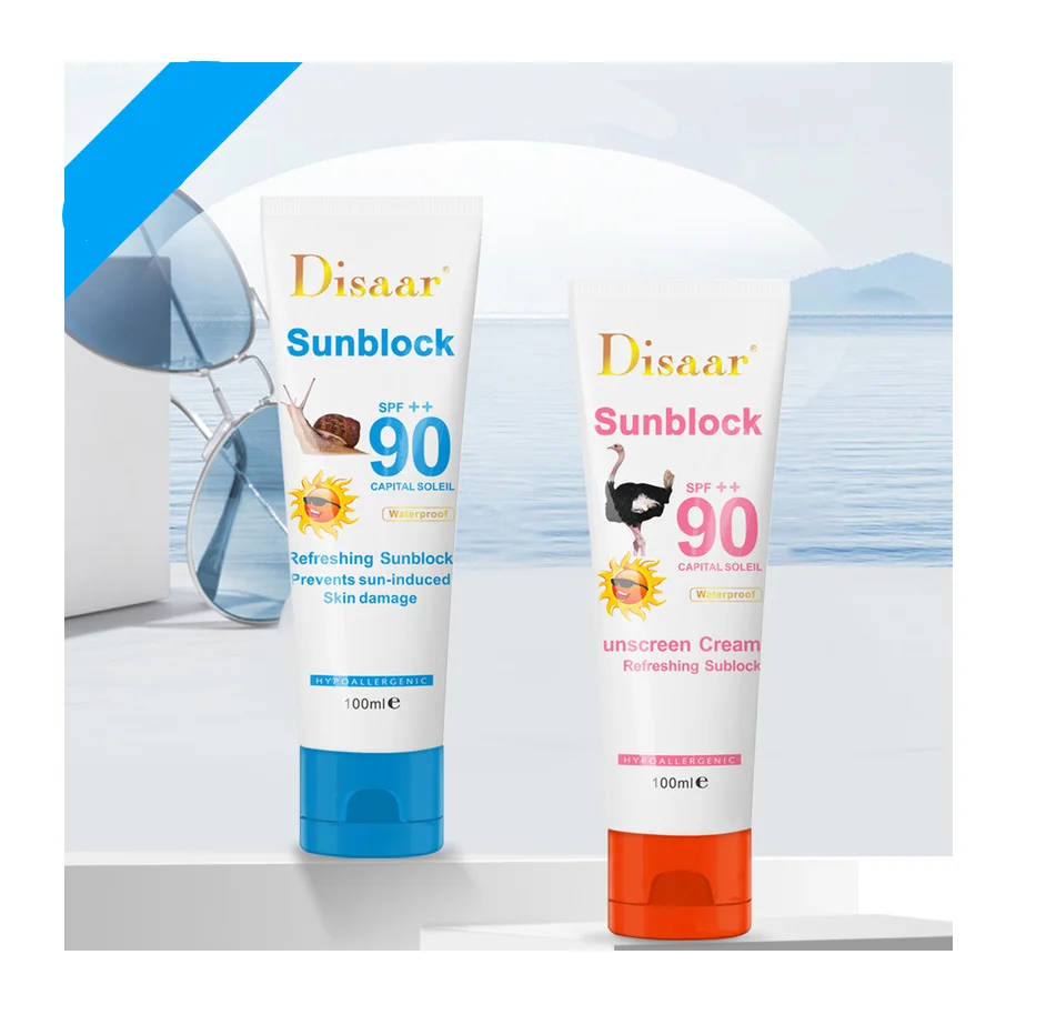 

100 ml sunscreen SPF 90 natrual sun protection from UVA sunblock cream whitening waterproof