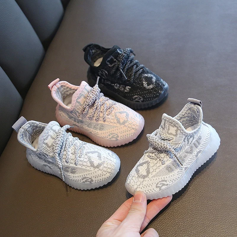 

2022 Hot sale Designer Summer Sneaker Casual Wholesale Boys Girls Running Sport Children's Shoes, Black beige grey pink