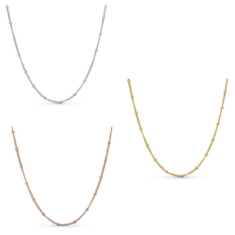 

Rx Jewelry Rose Gold Base Necklace Clavicle Chain Diy Base Fit Original Pandora
