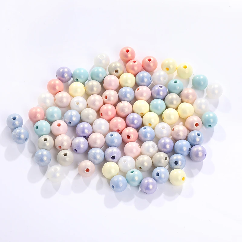 

Xichuan New macaron colors wholesale in bulk loose through hole beads ABS pearls for DIY deco Accessories garment jewelry making, Random mixed macaron colors