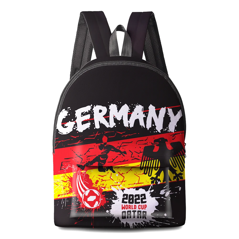 

2022 New Designer Trending Custom Brazil France Germany Spain England Qatar World Cup Souvenirs Casual Bag For Men's Backpack