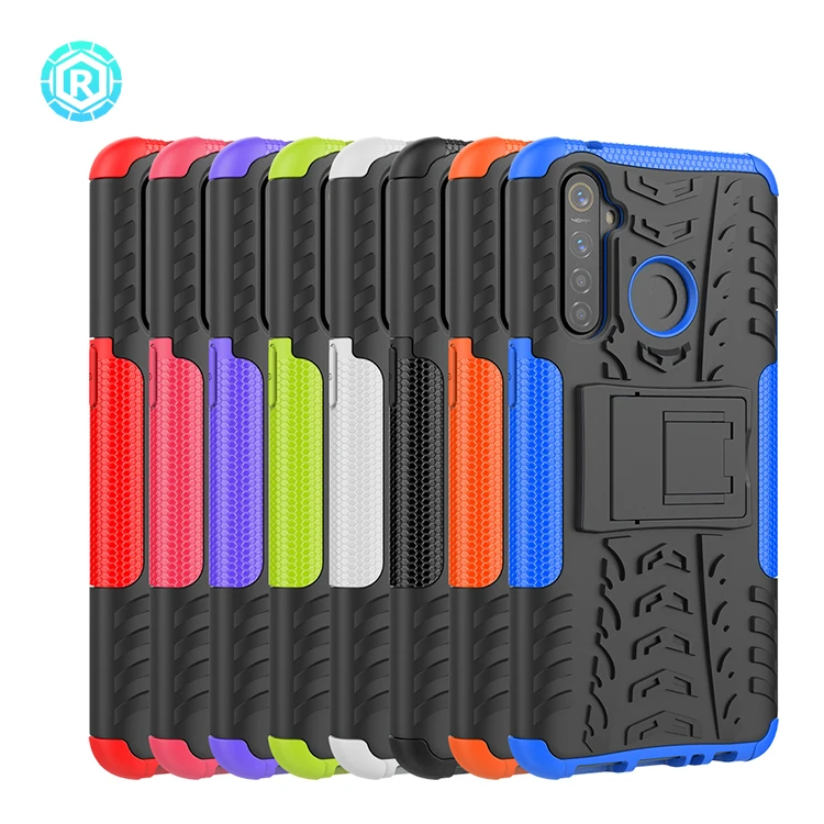 

Wholesale ShockProof PC TPU Dazzle Mobile Phone Accessories Case For Oppo Realme 5 pro, Black,blue,white,green,purple,pink,orange,red