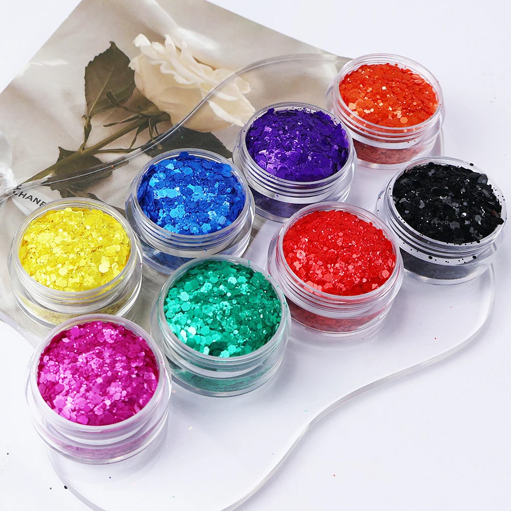 Solvent Resistant Pearl Glitters for Epoxy Resin Crafts Polyester Glitter Sequins for Tumblers Resin Crafts