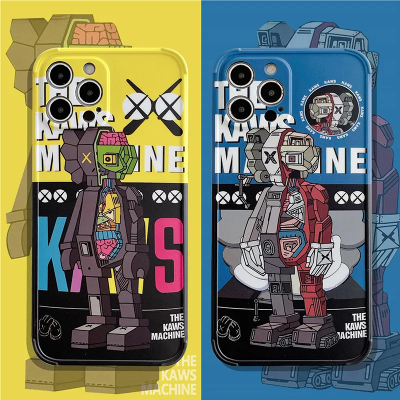 

2021 New Arrivals Case for Iphone 12 11 Pro Max Mini XR X XS SE 7 8 Plus Tide Brand Robot Phone Covers